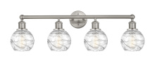 Innovations Lighting 616-4W-SN-G1213-6CL - Athens Deco Swirl - 4 Light - 33 inch - Brushed Satin Nickel - Bath Vanity Light