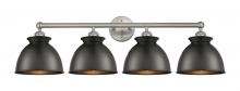Innovations Lighting 616-4W-SN-M14-BK - Adirondack - 4 Light - 35 inch - Brushed Satin Nickel - Bath Vanity Light