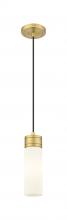 Innovations Lighting 617-1P-BB-G617-8SWH - Boreas - 1 Light - 3 inch - Brushed Brass - Cord Hung - Mini Pendant