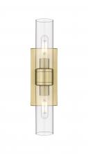 Innovations Lighting 617-2W-BB-G617-8CL - Boreas - 2 Light - 18 inch - Brushed Brass - Bath Vanity Light