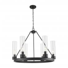Innovations Lighting 617-6CR-BK-G617-11CL - Boreas - 6 Light - 29 inch - Matte Black - Chandelier