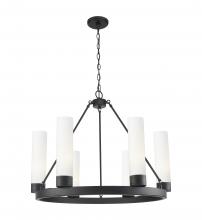 Innovations Lighting 617-6CR-BK-G617-11WH - Boreas - 6 Light - 29 inch - Matte Black - Chandelier