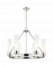 Innovations Lighting 617-6CR-PN-G617-11SWH - Boreas - 6 Light - 29 inch - Polished Nickel - Chandelier