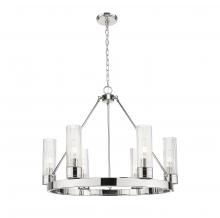 Innovations Lighting 617-6CR-PN-G617-8SCL - Boreas - 6 Light - 29 inch - Polished Nickel - Chandelier