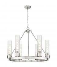 Innovations Lighting 617-6CR-SN-G617-11SCL - Boreas - 6 Light - 29 inch - Satin Nickel - Chandelier