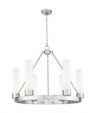 Innovations Lighting 617-6CR-SN-G617-11WH - Boreas - 6 Light - 29 inch - Satin Nickel - Chandelier