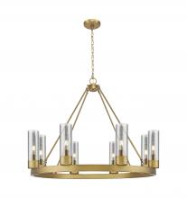 Innovations Lighting 617-8CR-BB-G617-8SM - Boreas - 8 Light - 36 inch - Brushed Brass - Chandelier