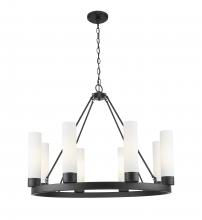 Innovations Lighting 617-8CR-BK-G617-11SWH - Boreas - 8 Light - 36 inch - Matte Black - Chandelier