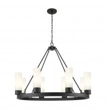 Innovations Lighting 617-8CR-BK-G617-8SWH - Boreas - 8 Light - 36 inch - Matte Black - Chandelier