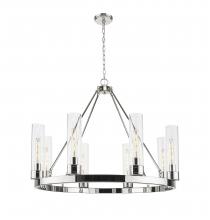 Innovations Lighting 617-8CR-PN-G617-11CL - Boreas - 8 Light - 36 inch - Polished Nickel - Chandelier