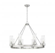 Innovations Lighting 617-8CR-SN-G617-8SDY - Boreas - 8 Light - 36 inch - Satin Nickel - Chandelier