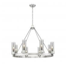 Innovations Lighting 617-8CR-SN-G617-8SM - Boreas - 8 Light - 36 inch - Satin Nickel - Chandelier