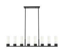 Innovations Lighting 617-8I-BK-G617-8WH - Boreas - 8 Light - 48 inch - Matte Black - Linear Pendant