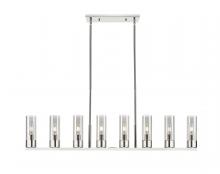 Innovations Lighting 617-8I-PN-G617-8SM - Boreas - 8 Light - 48 inch - Polished Nickel - Linear Pendant