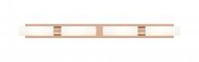 Innovations Lighting 617L-4W-AC-G617-11WH - Boreas - 4 Light - 51 inch - Antique Copper - Bath Vanity Light