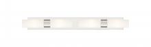 Innovations Lighting 617S-4W-SN-G617-8WH - Boreas - 4 Light - 39 inch - Satin Nickel - Bath Vanity Light