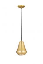 Innovations Lighting 654-1P-SG-7 - Hartford - 1 Light - 7 inch - Satin Gold - Cord hung - Mini Pendant