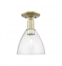 Innovations Lighting 716-1C-AB-GBD-754 - Bristol - 1 Light - 8 inch - Antique Brass - Semi-Flush Mount