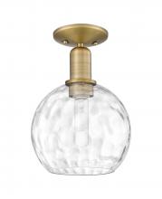 Innovations Lighting 716-1C-BB-G1215-8 - Athens Water Glass - 1 Light - 8 inch - Brushed Brass - Semi-Flush Mount