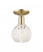 Innovations Lighting 716-1C-CB-G1216-6WM - White Mouchette - 1 Light - 6 inch - Champagne Bronze - Semi-Flush Mount