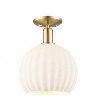 Innovations Lighting 716-1C-CB-G1217-10WV - White Venetian - 1 Light - 10 inch - Champagne Bronze - Semi-Flush Mount