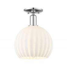 Innovations Lighting 716-1C-PC-G1217-10WV - White Venetian - 1 Light - 10 inch - Polished Chrome - Semi-Flush Mount