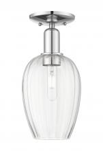 Innovations Lighting 716-1C-PC-G457-6CL - Preston Flute - 1 Light - 6 inch - Polished Chrome - Semi-Flush Mount