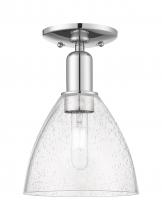 Innovations Lighting 716-1C-PC-GBD-754 - Bristol - 1 Light - 8 inch - Polished Chrome - Semi-Flush Mount