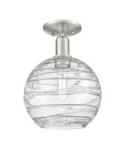 Innovations Lighting 716-1C-SN-G1213-10CL - Athens Deco Swirl - 1 Light - 10 inch - Brushed Satin Nickel - Semi-Flush Mount