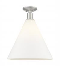 Innovations Lighting 716-1C-SN-GBC-161 - Berkshire Glass - 1 Light - 16 inch - Brushed Satin Nickel - Semi-Flush Mount