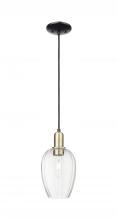 Innovations Lighting 716-1P-BAB-G457-6CL - Preston Flute - 1 Light - 6 inch - Black Antique Brass - Cord hung - Mini Pendant