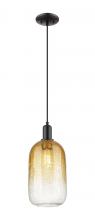 Innovations Lighting 716-1P-BK-G482-7AM - Brookhaven Cloche - 1 Light - 6 inch - Matte Black - Cord hung - Mini Pendant
