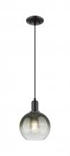 Innovations Lighting 716-1P-BK-G483-8SL - Brookhaven Globe - 1 Light - 6 inch - Matte Black - Cord hung - Mini Pendant