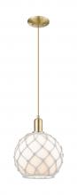 Innovations Lighting 716-1P-CB-G121-10RW - Farmhouse Rope - 1 Light - 10 inch - Champagne Bronze - Cord hung - Mini Pendant