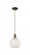 Innovations Lighting 716-1P-OB-G1216-8WM - White Mouchette - 1 Light - 8 inch - Oil Rubbed Bronze - Cord hung - Mini Pendant