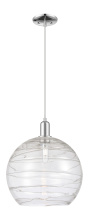Innovations Lighting 716-1P-PC-G1213-14CL - Athens Deco Swirl - 1 Light - 14 inch - Polished Chrome - Cord hung - Mini Pendant