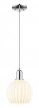 Innovations Lighting 716-1P-PC-G1217-8WV - White Venetian - 1 Light - 8 inch - Polished Chrome - Cord hung - Mini Pendant