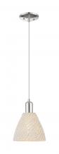 Innovations Lighting 716-1P-PN-NBD-75-NAT - Bristol Natural - 1 Light - 6 inch - Polished Nickel - Cord hung - Mini Pendant