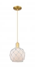 Innovations Lighting 716-1P-SG-G121-8RW - Farmhouse Rope - 1 Light - 8 inch - Satin Gold - Cord hung - Mini Pendant