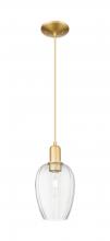 Innovations Lighting 716-1P-SG-G457-6CL - Preston Flute - 1 Light - 6 inch - Satin Gold - Cord hung - Mini Pendant