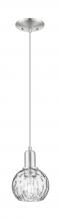 Innovations Lighting 716-1P-SN-G1215-6 - Athens Water Glass - 1 Light - 6 inch - Brushed Satin Nickel - Cord hung - Mini Pendant