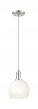 Innovations Lighting 716-1P-SN-G483-8OP - Brookhaven Globe - 1 Light - 6 inch - Brushed Satin Nickel - Cord hung - Mini Pendant