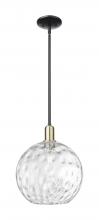 Innovations Lighting 716-1S-BAB-G1215-12 - Athens Water Glass - 1 Light - 12 inch - Black Antique Brass - Stem hung - Mini Pendant