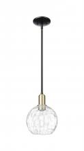 Innovations Lighting 716-1S-BAB-G1215-8 - Athens Water Glass - 1 Light - 8 inch - Black Antique Brass - Stem hung - Mini Pendant