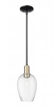Innovations Lighting 716-1S-BAB-G457-6CL - Preston Flute - 1 Light - 6 inch - Black Antique Brass - Mini Pendant