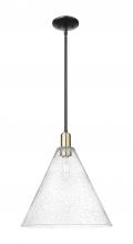 Innovations Lighting 716-1S-BAB-GBC-164 - Berkshire Glass - 1 Light - 16 inch - Black Antique Brass - Stem hung - Mini Pendant