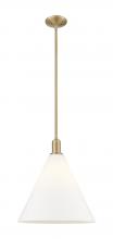 Innovations Lighting 716-1S-BB-GBC-161 - Berkshire Glass - 1 Light - 16 inch - Brushed Brass - Stem hung - Mini Pendant