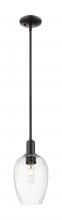 Innovations Lighting 716-1S-BK-G457-6CL - Preston Flute - 1 Light - 6 inch - Matte Black - Mini Pendant