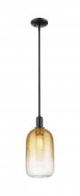Innovations Lighting 716-1S-BK-G482-7AM - Brookhaven Cloche - 1 Light - 6 inch - Matte Black - Mini Pendant