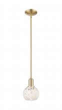 Innovations Lighting 716-1S-CB-G1216-6WM - White Mouchette - 1 Light - 6 inch - Champagne Bronze - Stem hung - Mini Pendant